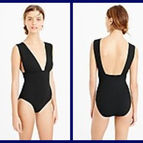 J. Crew Other - J. Crew Plunge V-Neck One-Piece Swimsuit